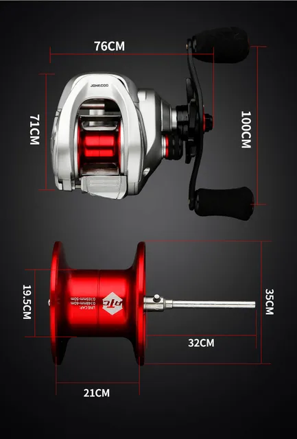 Fishing Reel FISHDROPS s, 9+1BB, CNC Aluminum Spool Magnetic Brake