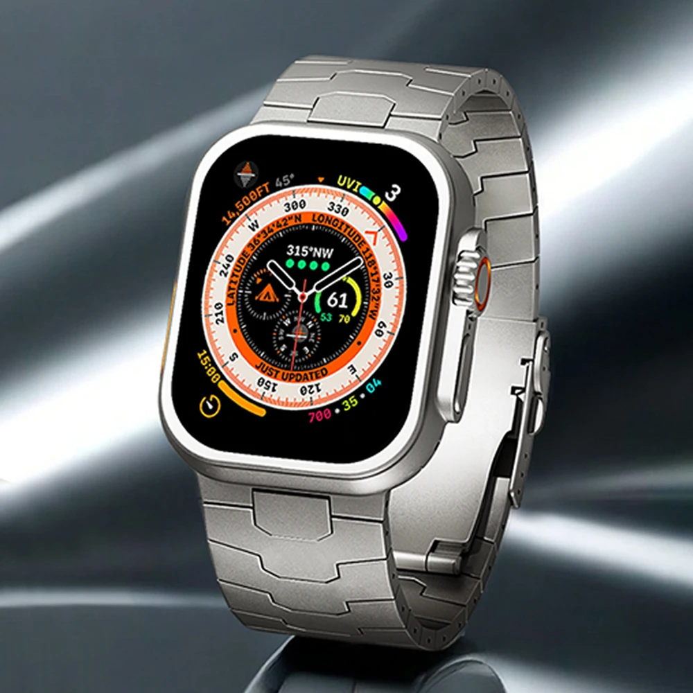Premium Titanium Metal Bracelet for Smartwatch - Sleek Business Men's Band
