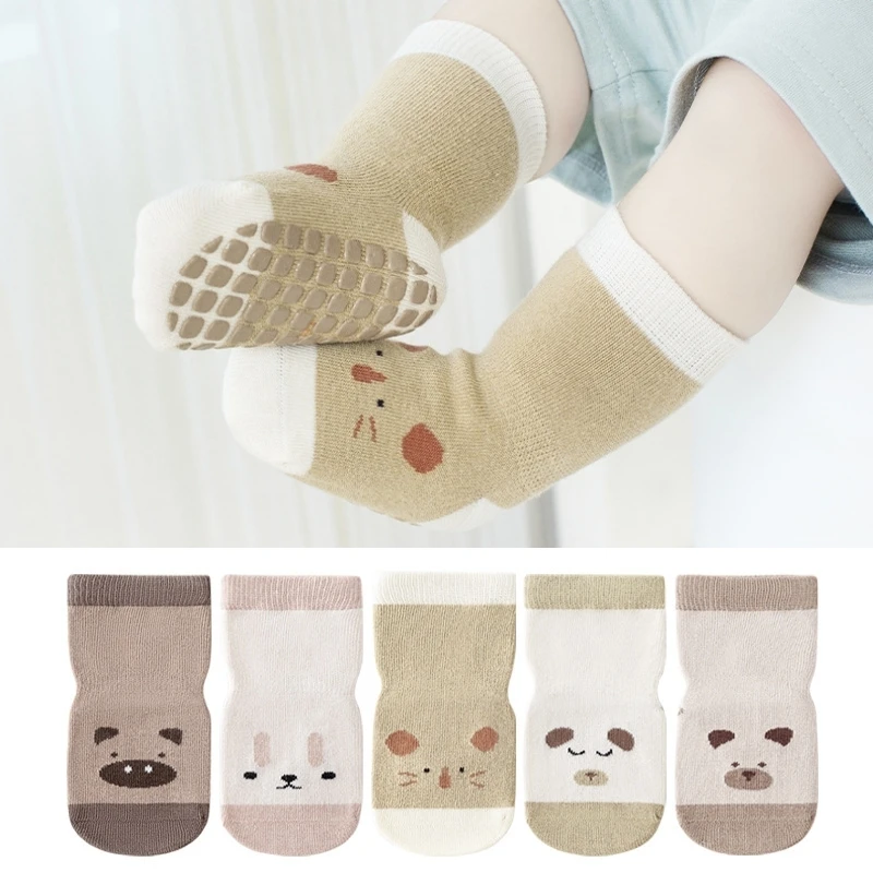 Towel Stuff Socks Shoes For Kids In Brown Color
