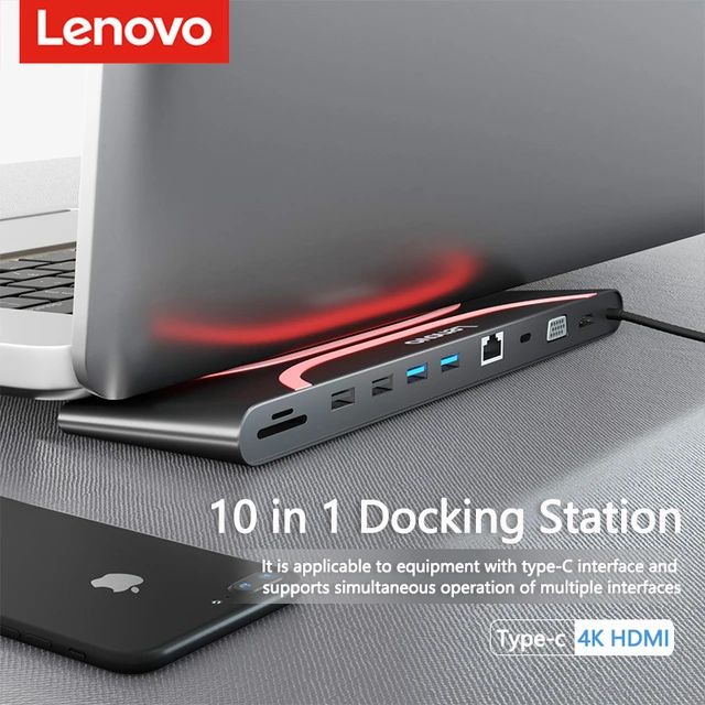 fortvivlelse global jordskælv Lenovo Type-c Docking Station Apple Macbook Pro Converter Notebook Usb-c  Multifunction Adapter - Docking Stations & Usb Hubs - AliExpress