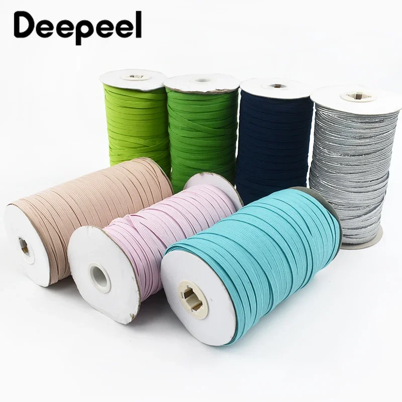 Elastic Band - 30 Meters, 6mm Flat Rubber Ribbon for Sewing and Crafting Accessories