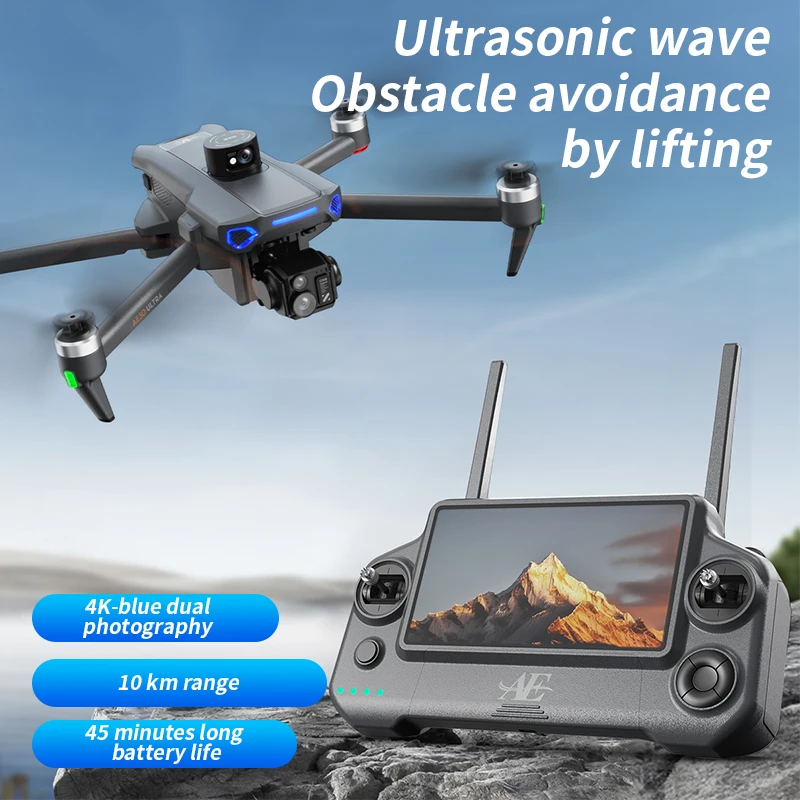 Nuovo Ae30 Gps Drone 8k Hd Camera 3 Assi Cardanico Wifi Evitare Ostacoli Fpv Brushless Touch Screen Telecomando Quadcopter Giocattoli - immagine 3