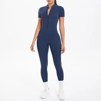 Sexy Backless Bodycon Scrunch Jumpsuit Raises Butt Women Dance Fitness Overalls Push Up  With Chest Cushion Yoga Sport Jump Suit - Image 2