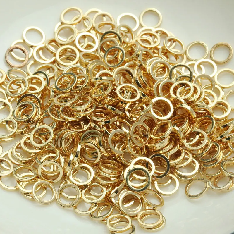 20PCS 14K Gold  Plated Brass Closed Rings 4MM 5MM 6MM Jewelry Accessories Making Supplies - 5