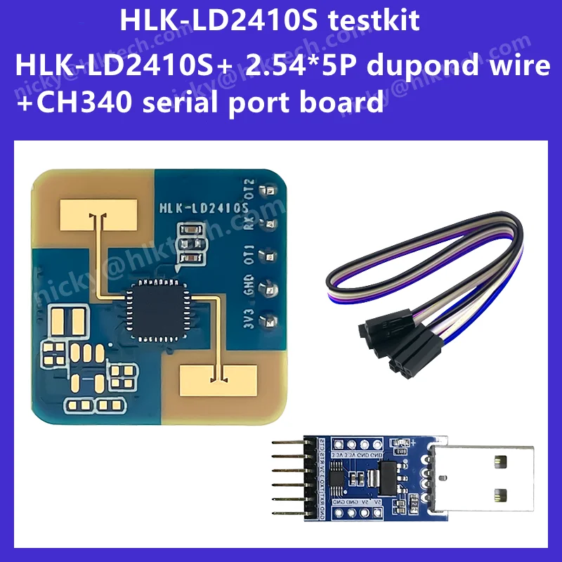 Hi-link nový 0.1ma nízko energie HLK-LD2410S testkit 24G 3.3V senzor lidský přítomnost senzor radiolokátor modul dálka 8M pro chytrá domácí