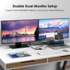 WAVLINK USB C to HDMI Dual Display Adapter 4K@60Hz 3-In-1 HDMI Adapter with 95W Power Delivery for MacBook Pro/Air Laptops 5
