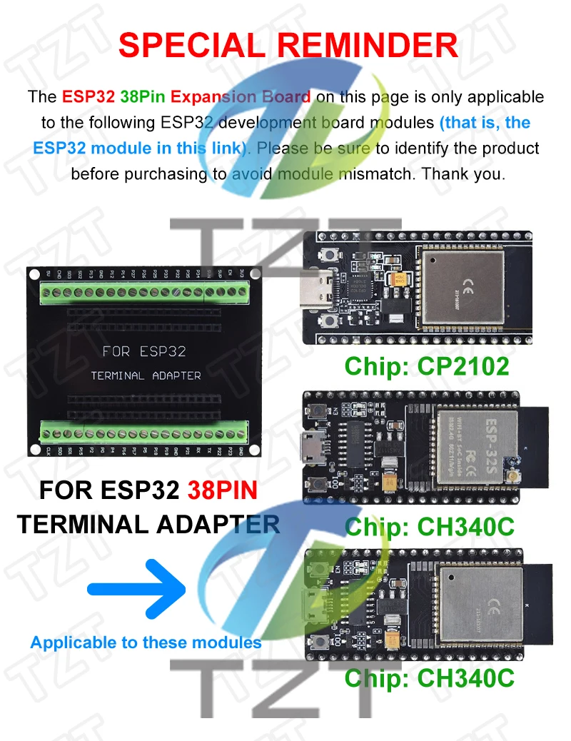 ESP32 Entwicklungsboard ESP-32S NodeMCU-32S MICRO/TYPE-C Drahtloses Modul WiFi+Bluetooth ESP-32 IOT Erweiterungsboard – Detail 1