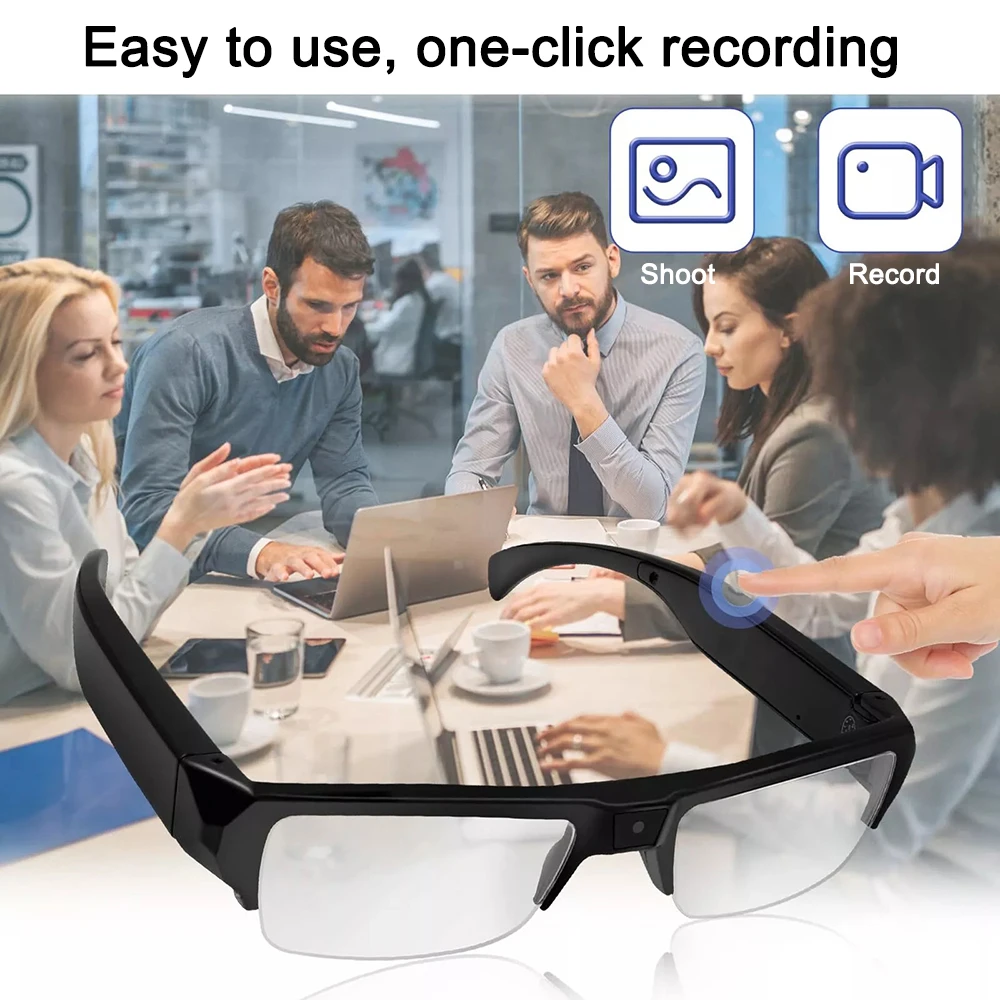 Intelligent Video Glasses, Equipped with Ultra-High Definition 4K Mini Camera, Capable of Recording Videos and Playing Music 5
