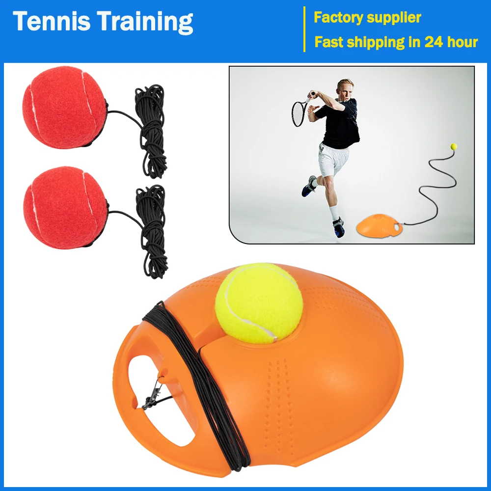 Tennis Practice Device Rope Stretch Training Kit Aids Base Heavy Duty Tennis 1Set Self-Duty Rebound Trainer Equipment