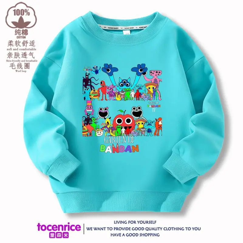

Garten of Banban Children's Sweatshirts, Spring and Autumn, Long-sleeved Cotton Fashion Peripherals for Boys and Girls