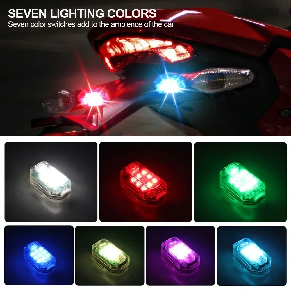 Lampe LED Stroboscopique Moto VTT 7 Couleurs Télécommande