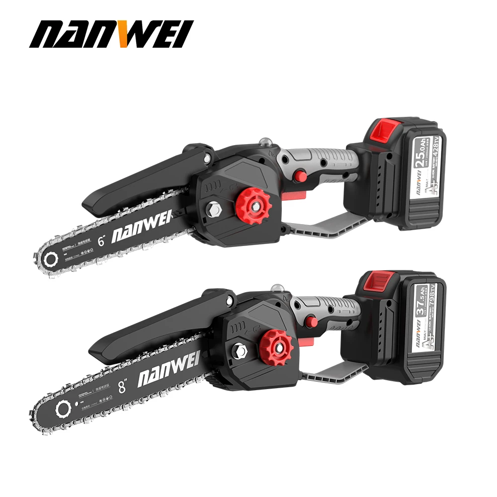 NANWEI Brushless chain saw Cordless Handheld 6/8 Inch Pruning Saw