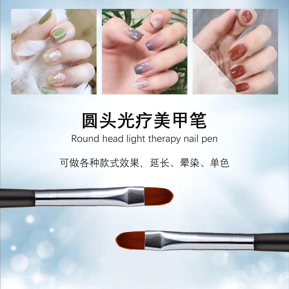 1Pc Nail Brush Painting Drawing Acrylic UV Gel Extension Wood Handle Nylon  Hair Black White Nail Art Pen DIY Manicure Nail Tool - AliExpress