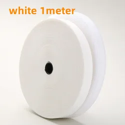 Soft Baby Self - Adhesive Hook and Loop Fastener Tape - Double - Sided Strap with Glue for DIY Projects, Multiple Width Options (White 1meter)