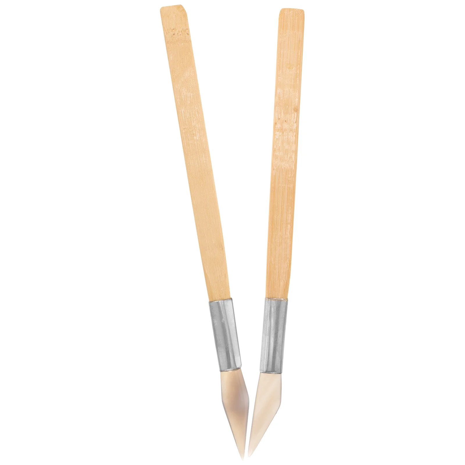 2 Pcs Agate Jewelry Smoothing Tool With Handle Polishing Burnisher Natural Burnishing For