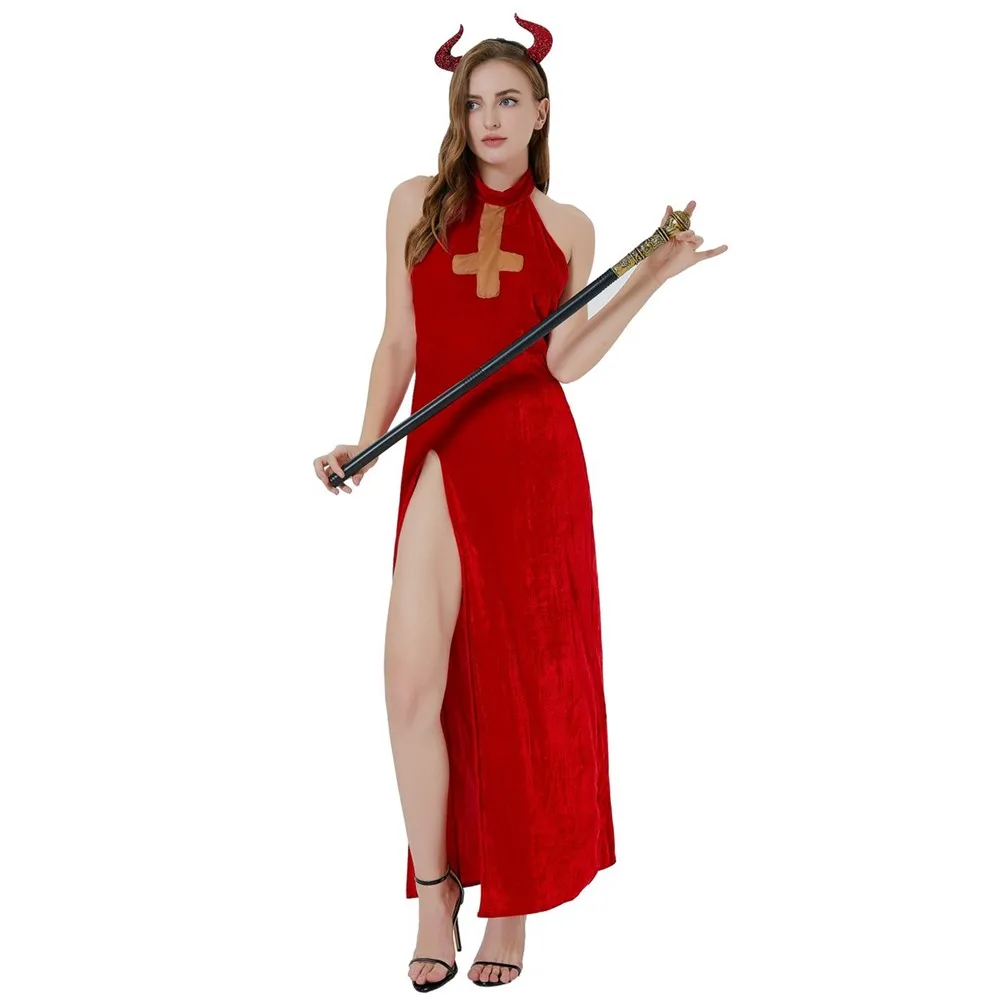 

Halloween Carnival Party Scary Demon Vampire Witch Cosplay Costume Purim Anime Devil Queen Ghost Bride Fancy Dress