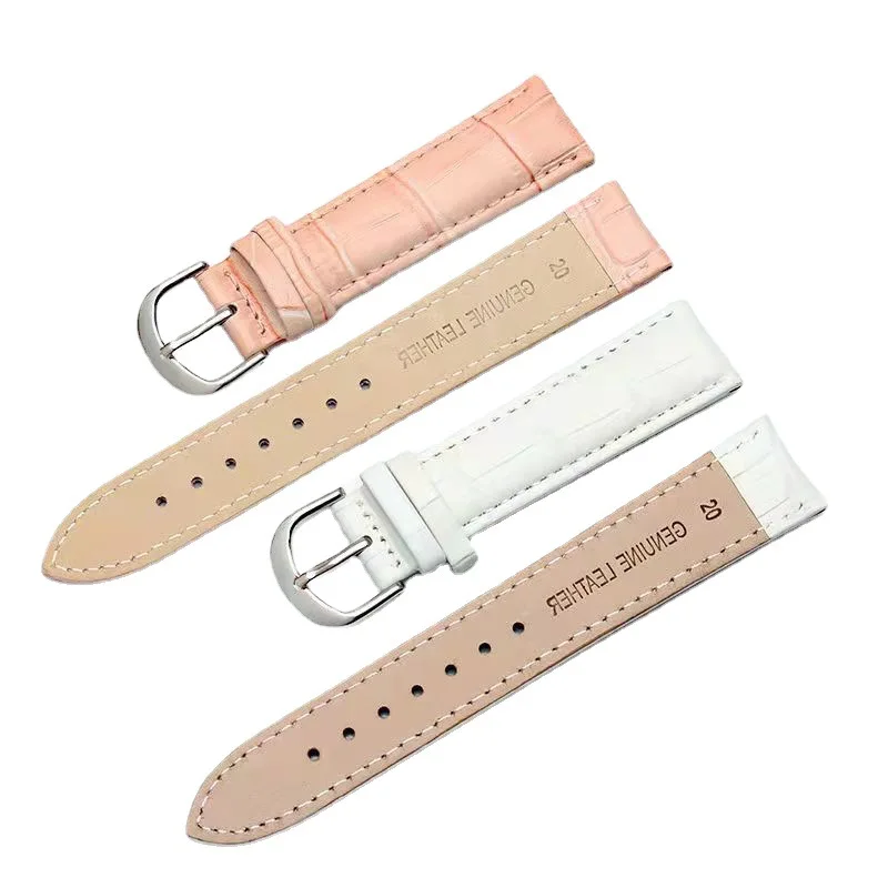 Bracelet Montre Cuir De Cerf Véritable Noir - Tailles 14mm à 22mm NEUF
