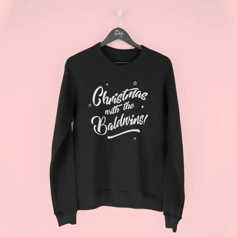 Personalised Family Christmas Custom Xmas Family Name Sweatshirts 100%cotton y2k  Streetwear Unisex harajuku top Drop shipping