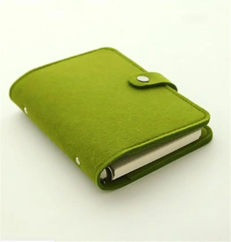 A5 A6 Felt Shell Notebook Cloth Fabric Notebook Ring Binder Diary Notebook Paper Holder Portable Diary Stationery Gift NEW 3