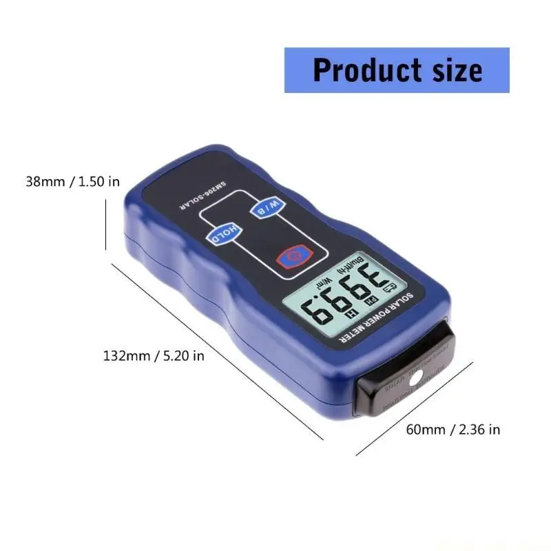 A2BE 디지털 태양 광 발전 측정기 SM206 햇빛 복사 에너지 출력 측정 태양 복사 테스트 장비