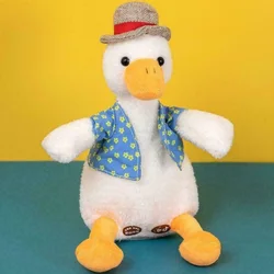 2022 falando pato brinquedo de pelúcia chaveiro presente das crianças brinquedo de pelúcia