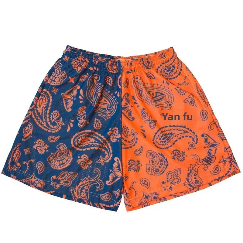 Loose Men's Basketball Fitness Shorts American Sporty Five-Quarter Casual Summer Trousers Retro Style Skateboard Long Pants