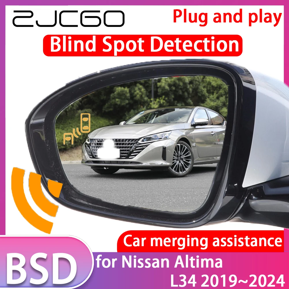 ZJCGO for Nissan Altima L34 ~ Blind Spot Detection Car BSD BSA BSM System Driving Warning Radar Alert Mirror