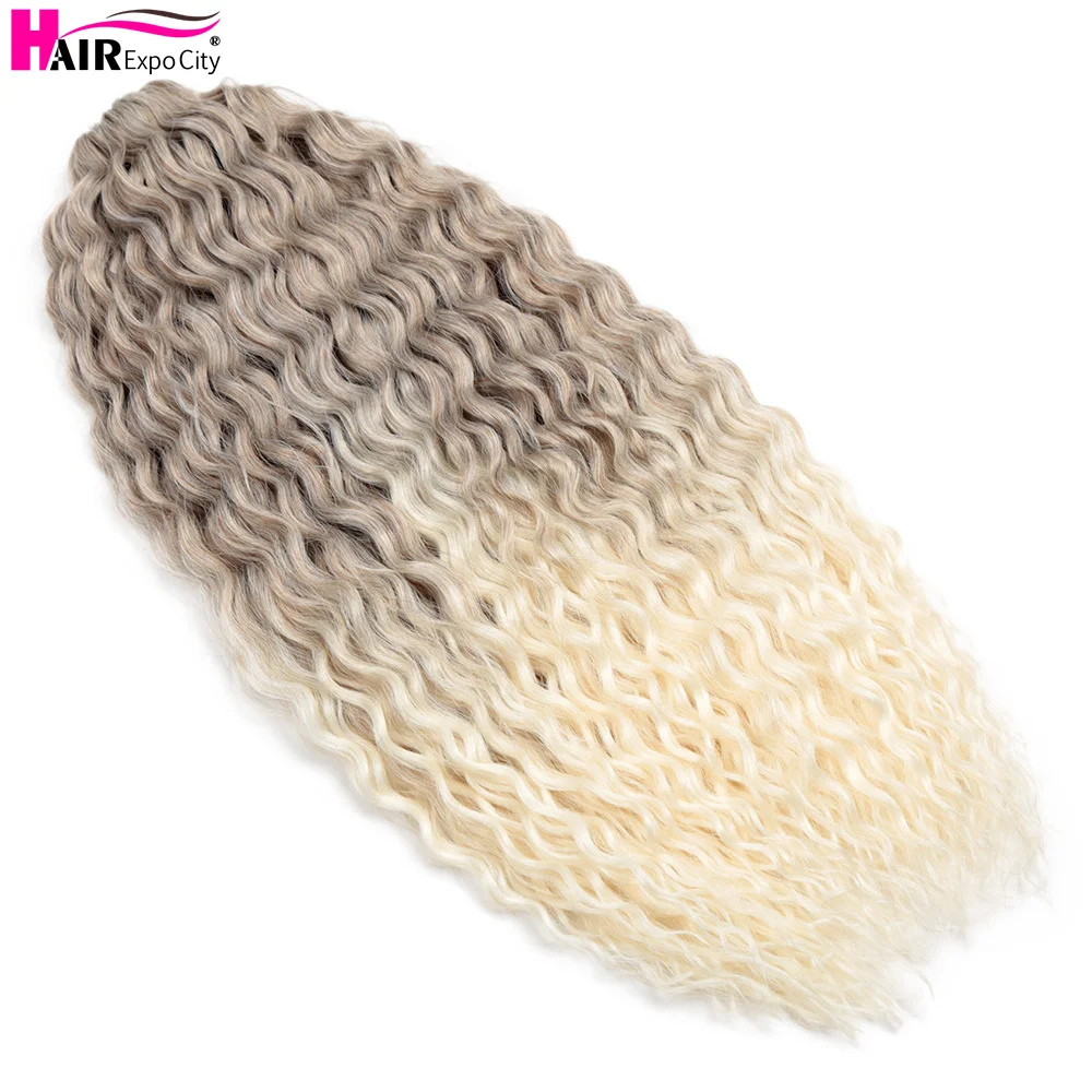 Ariel Curl Deep Wave Braiding Hair Extension Natural Synthetic African Afro Hair Water Twist Crochet Braids Hair Expo City 5