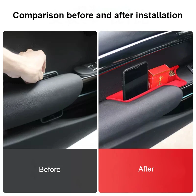 Car Styling Door Side Storage Box Door Handle Armrest Tray