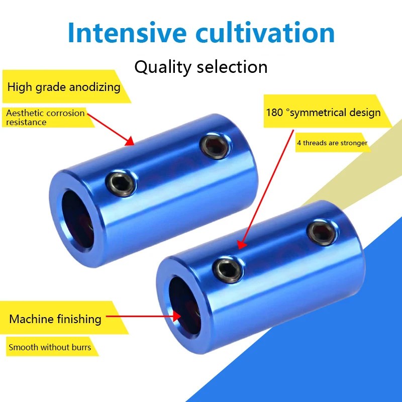 Blue Cylindrical Hard Top Wire Aluminum Alloy Coupling Aperture 3D Printer Parts Screw Stepper Motor DIY Accessories