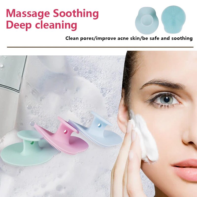 

Silicone Face Cleansing Brush Facial Deep Pore Skin Care Scrub Cleanser Tool Mini Beauty Soft Deep Cleaning Exfoliator