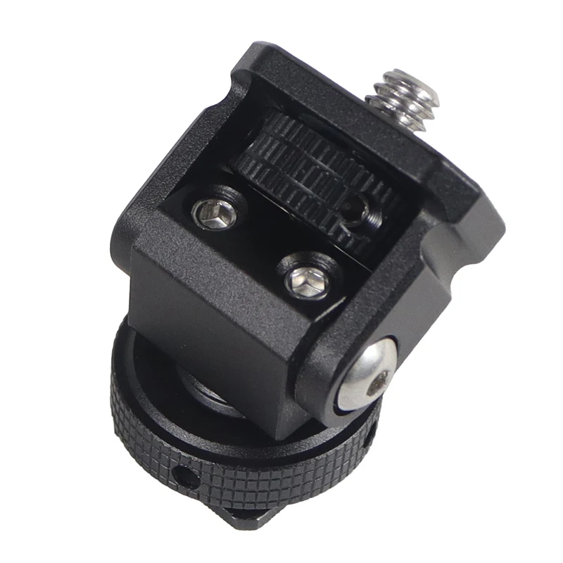 Mini Monitor Holder EVF Mount Swivel Tilt Monitor Clamp with Cold Shoe ARRI Locating Pin 3/8'' Hole for Camera Flash Light Monitor Mount Adapter