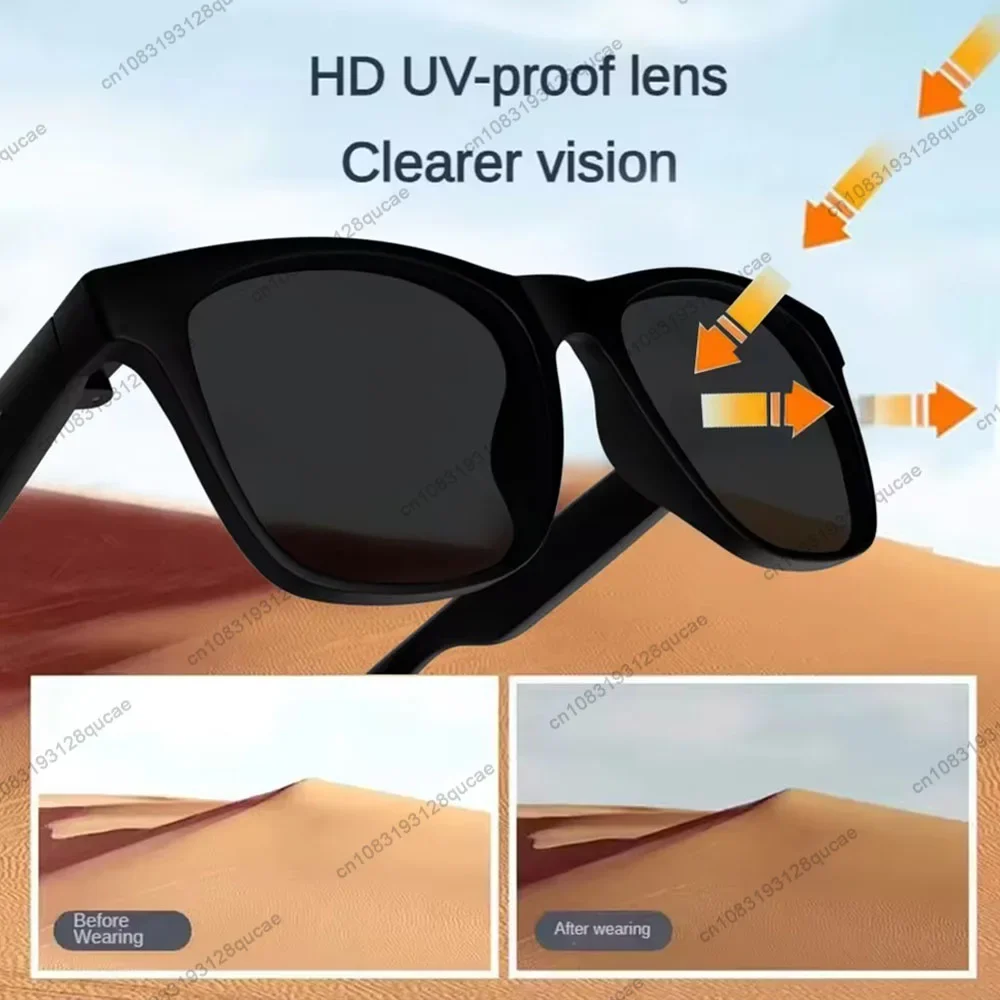 New Men's Smart Glasses Women's Bluetooth Glasses Voice Call Control Music Uv Polarized Sunglasses Headphone Glasses Man 2026, Alina Gadgets