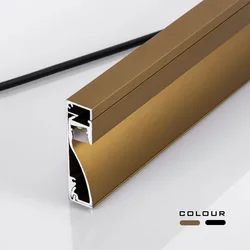 LED Baseboard Skirting 1M H60/H80mm Aluminum Profile Wall Mount Recessed Skirting Linear Strip For Kitchen Staircase Indoor