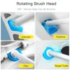 ECOCO Disposable Toilet Brush Plastic Wall Mounted Self Adhesive WC Brush Holder Replacement Brush Head Bathroom Cleaning Tools 5