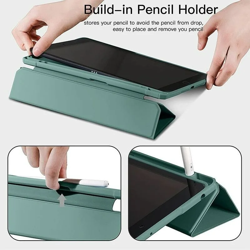 For Ipad 9.7 2017 2018 Case With Pencil Holder Cover Funda For Ipad 5 6 7  8th 9th Pro 11 2020 M1 2021 Air 3 10.5 Air 4 10.9 Case - Tablets & E-books  Case - AliExpress