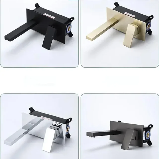 ห้องน้ําปกปิดก๊อกน้ําติดผนังก๊อกน้ําอ่างล้างหน้าก๊อกน้ําร้อนและเย็นล้างก๊อกน้ํา BF002 1