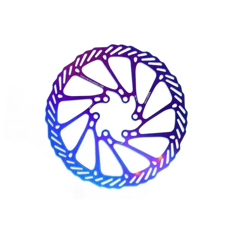 Vibrant Colorful Hollow Disc Brake Rotor for Bicycles and Scooters - Versatile Sizes Available