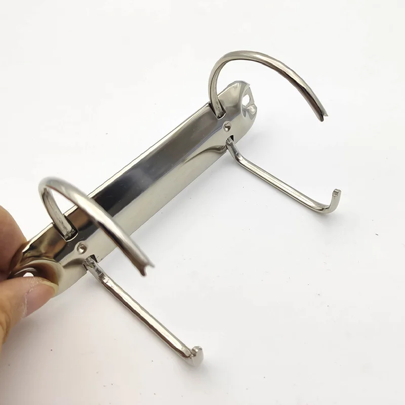 2 Rings Binder Clips D Shape 50mm DIY Notepad Metal Binder Clip Loose-leaf File Folder Notebook Binding Hoops Ring