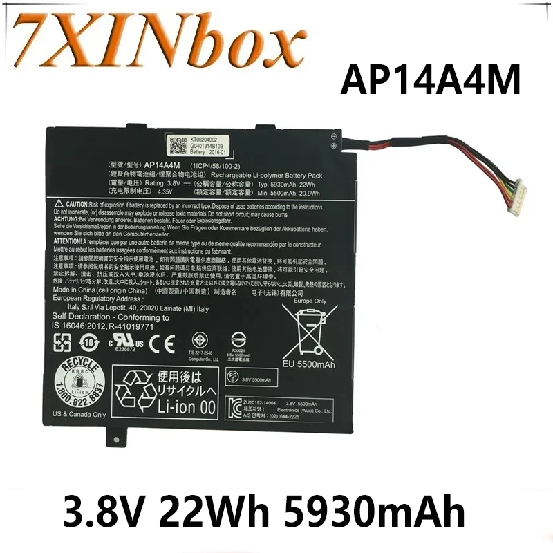 Xinbox 3.8 v 22wh Ap14a4m Bateria do Portátil para Acer Switch 10 Sw5012 Series 10.1 Comprimidos Sw5-01215rj Iconia Tab 10 A3-a30 7 - Imagem 4
