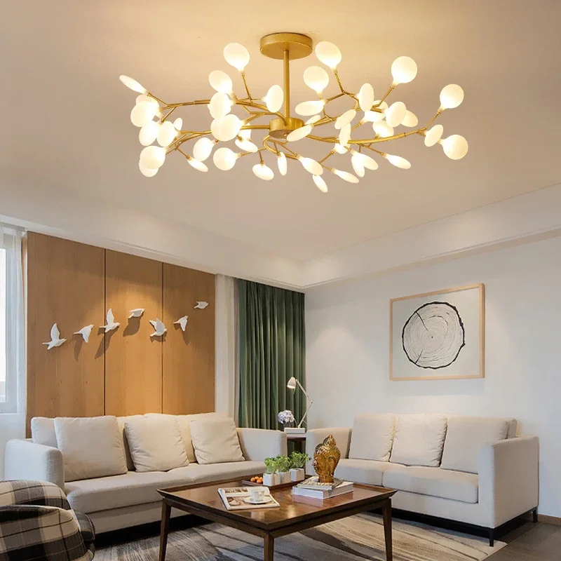 LED Chandelier Ceiling Chandelier LED Pendant Light Modern Branch G4 Led Ceiling Chandelier Nordic Gold Art Living Room Pendant Lights Lighting Home Decor Restaurant Bedroom Lamps
