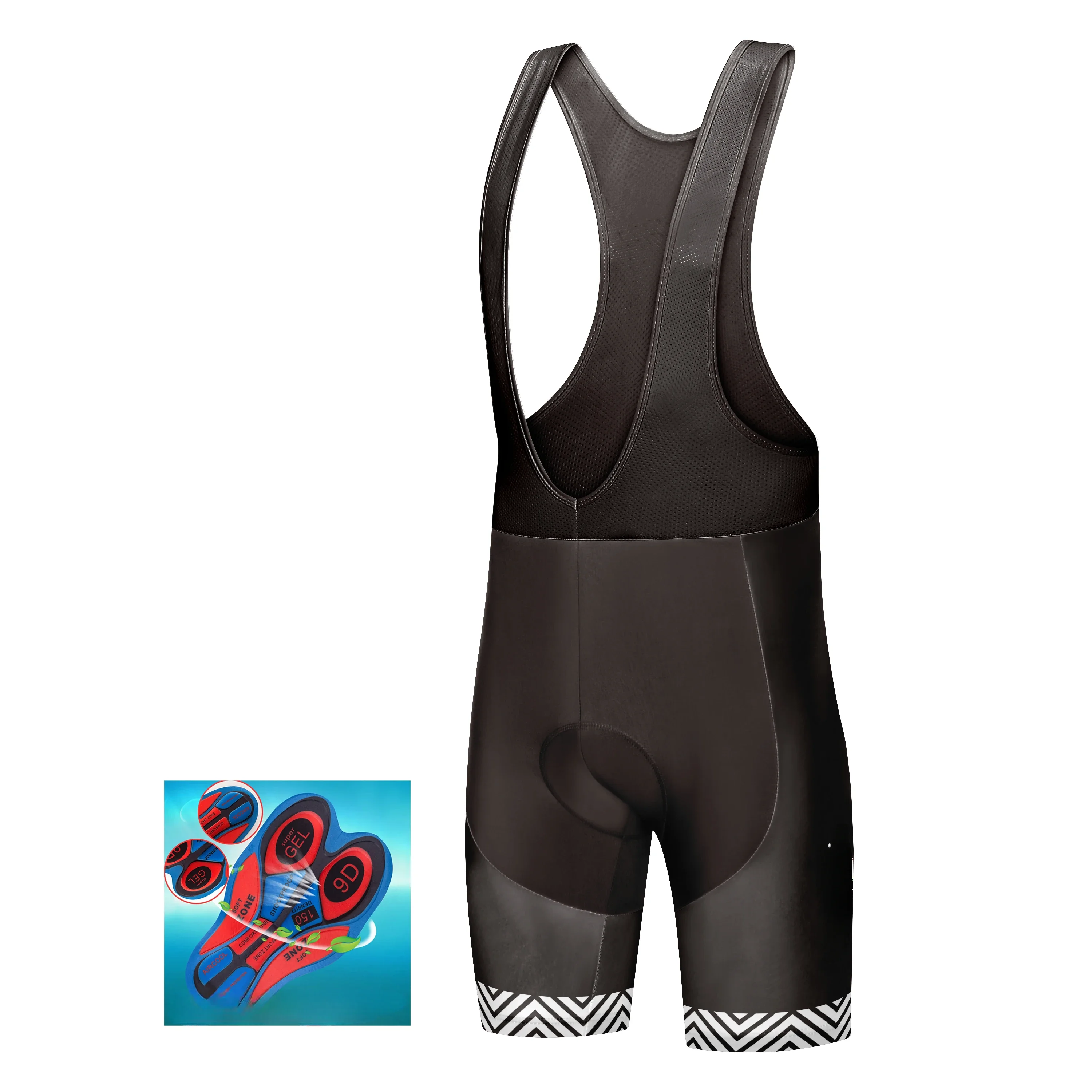 Whole Black Bicycle Bib Shorts Men Outdoor Wear Bike Cycling 9D Gel Padded Riding Bib Shorts Cycling