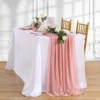 Chiffon Table Runner Gauze Vintage Romantic Wedding Chair Sashes Birthday Party Baby shower Ceremony Banquets Arches Cake Decor 2
