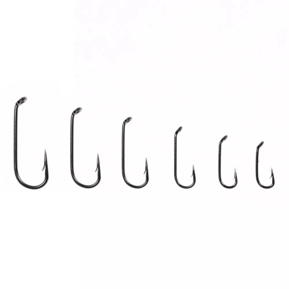 

High Carbon Steel Fishing Hook Fishing Accessories 100pcs Fly Fishing Dry Fly Hook 2X Standard Wire Nymph Hook