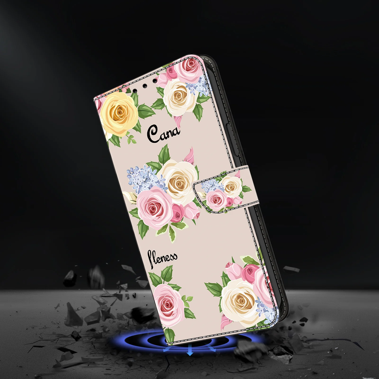 Magnetic Flip Leather Painted Wallet Case