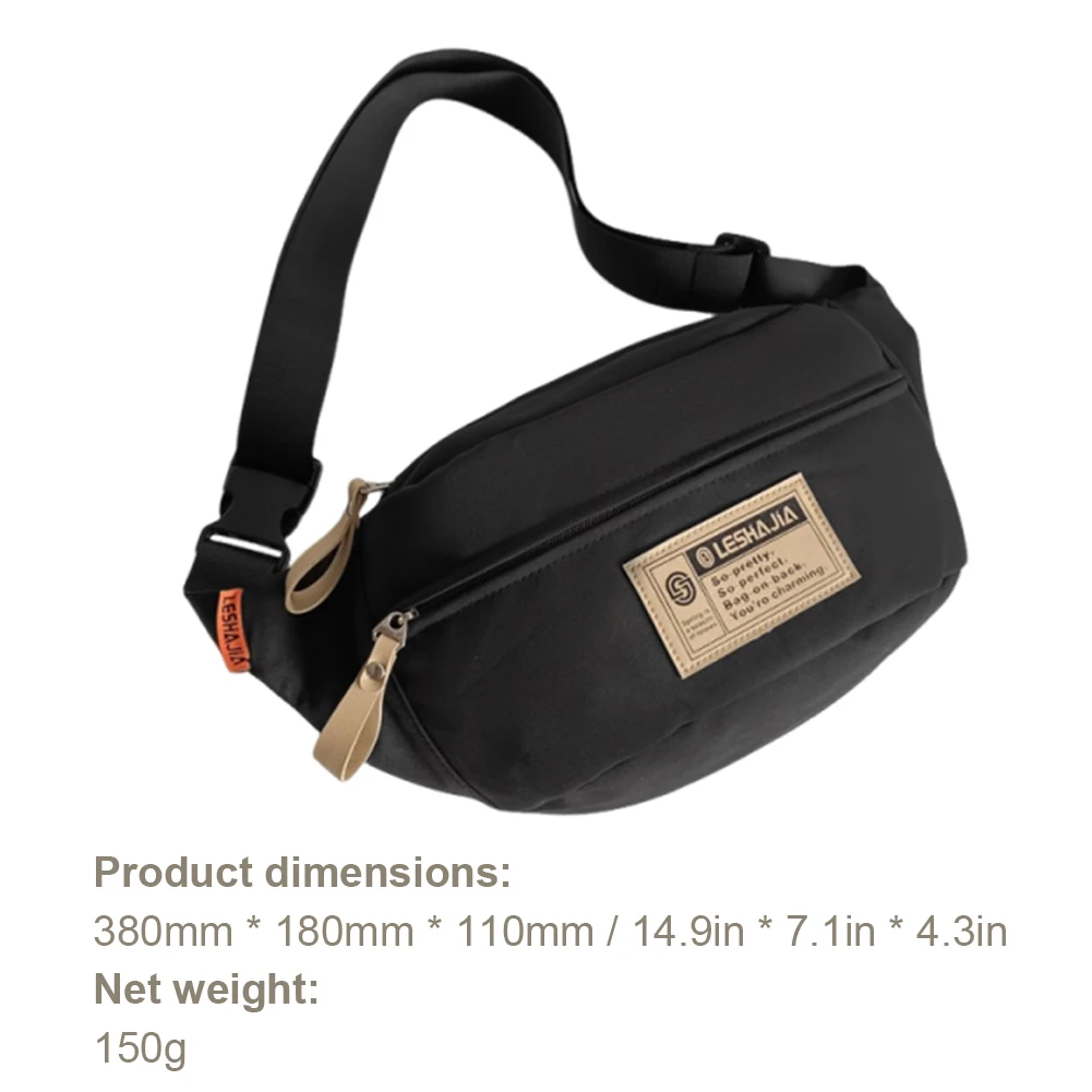 Crossbody Purse for Men Women Zipper Closure Lightweight Shoulder Chest Bag Crossbody Daypack Fanny Pack for Travel & Shopping