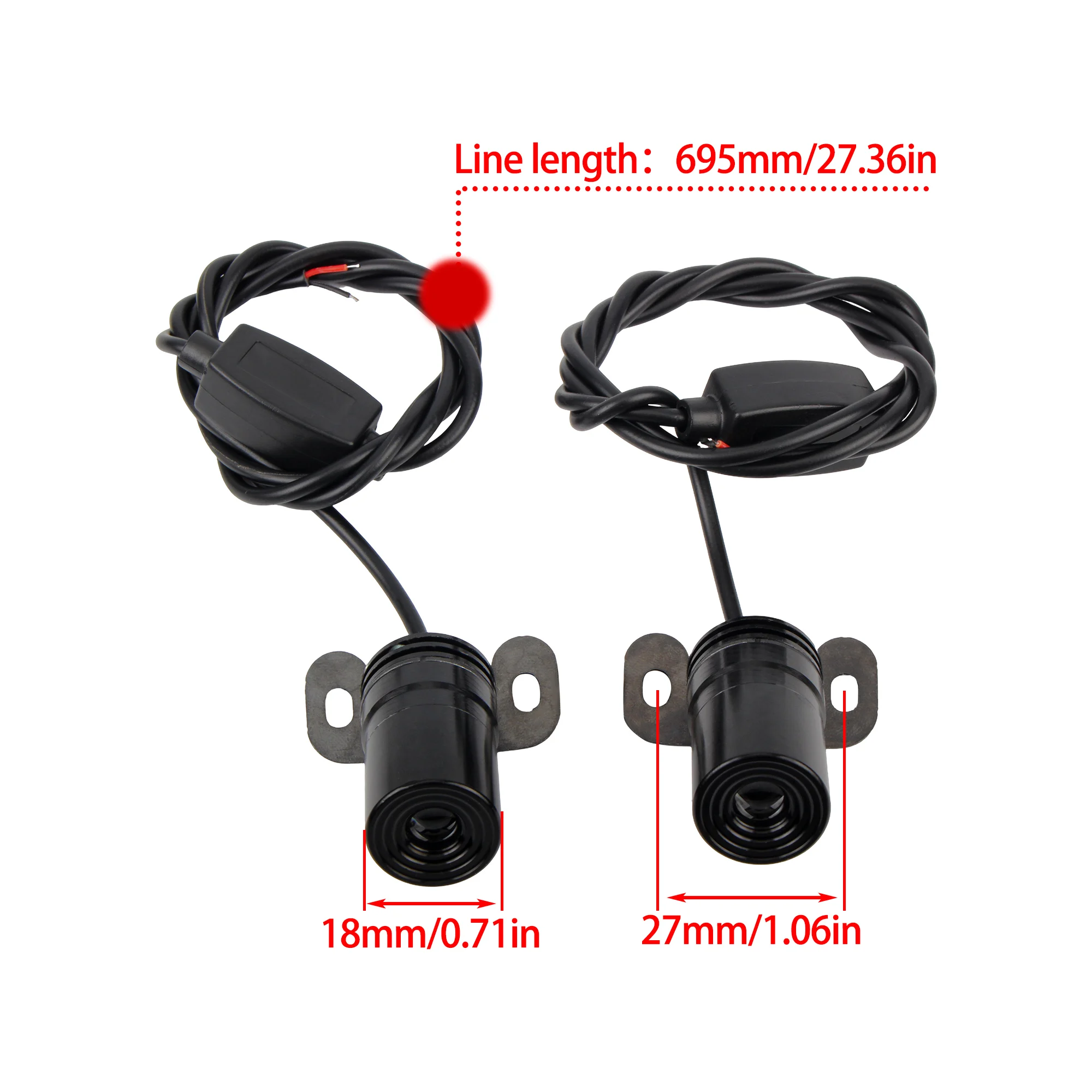 Motorcycle LED Lights 2Pcs Angel Wings Projection Light Kit Underbody Waterproof for Yamaha Honda Suzuki Kawasaki BMW ADV ATV