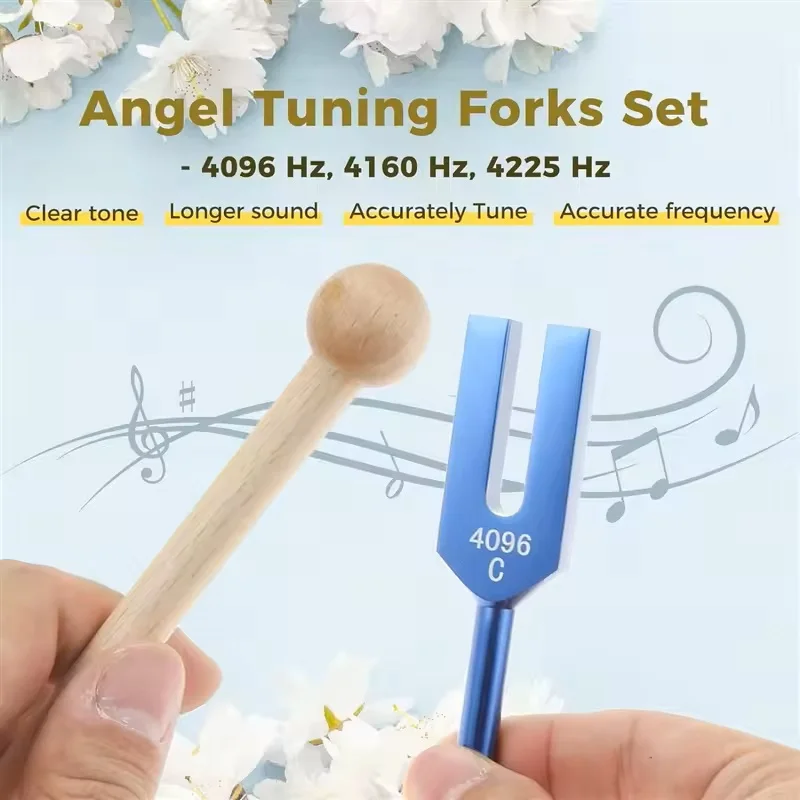 Angel-stemvorkenset voor reinigingskristallen, 4096 Hz, 4160 Hz, 4225 Hz, stemvorken, kristalstemapparaat - België Angel-stemvorkenset voor reinigingskristallen, 4096 Hz, 4160 Hz, 4225 Hz, stemvorken, kristalstemapparaat - België