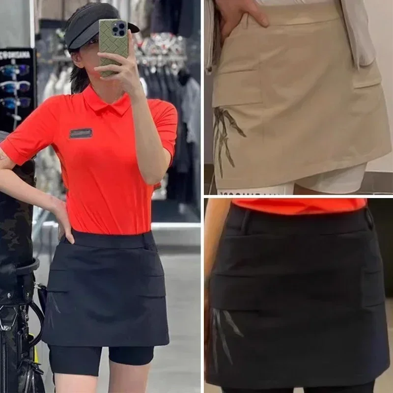 Женская одежда для гольфа, новая модель, облегающая юбка-шорты для гольфа, универсальная облегающая юбка с запахом для спорта и отдыха