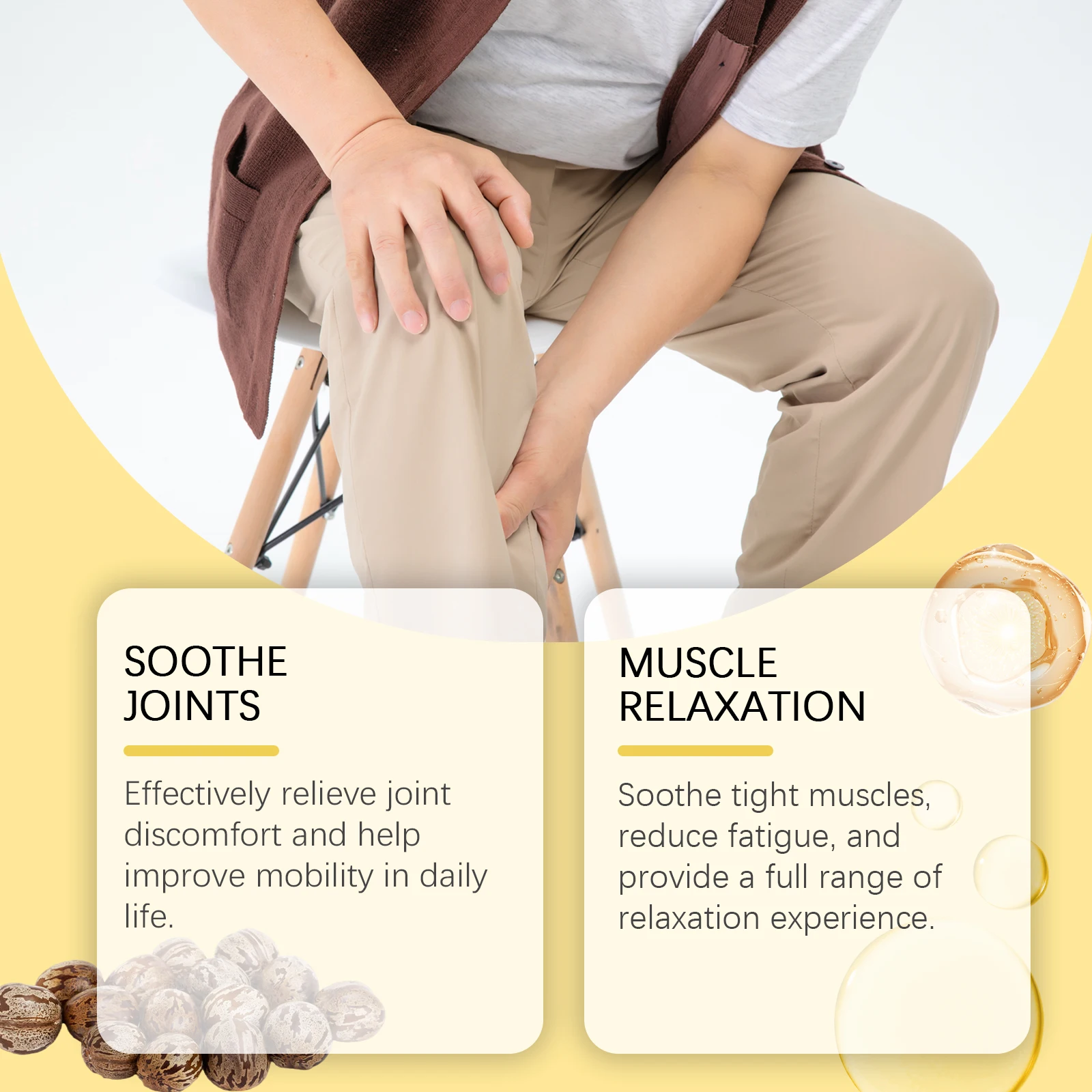 Joint Massage Oil Soothing Joint Body Oil Nourishing Non-greasy Plant-extracted Ingredient Multi-functional Body Massage Oil